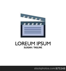 American, Movies, Video, Usa Business Logo Template. Flat Color