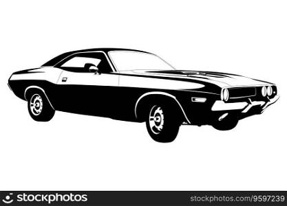 American muscle car vector image