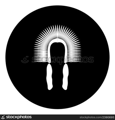 American Native Chief Head Indian Logo vector illustration design