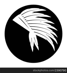 American Native Chief Head Indian Logo vector illustration design