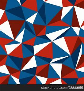 American Patriotic Themed Colors Triangle Seamless Pattern