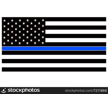American police flag. Thin Blue Line American Police Flag.