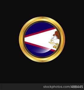 American Samoa flag Golden button