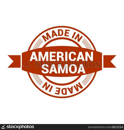 American Samoa stamp design vector