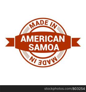 American Samoa stamp design vector