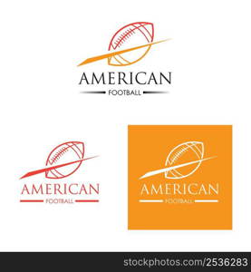 American sport football logo vector illustration design template