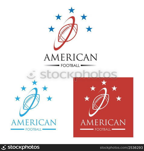 American sport football logo vector illustration design template