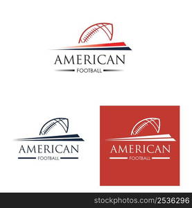 American sport football logo vector illustration design template