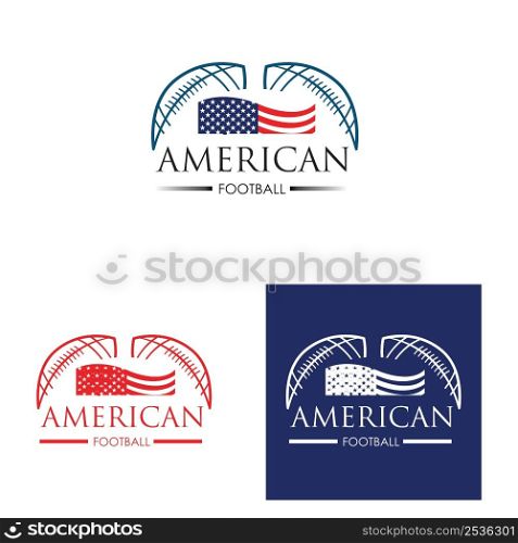 American sport football logo vector illustration design template