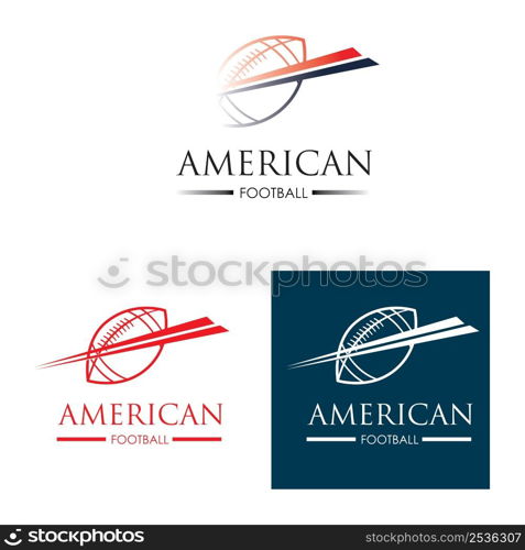 American sport football logo vector illustration design template