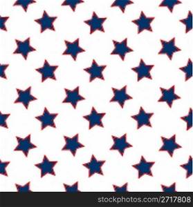 american stars flag pattern, abstract seamless texture; vector art illustration