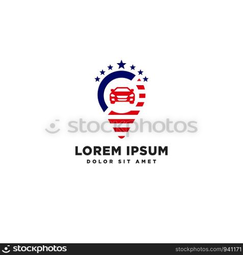 american travel navigator logo template vector illustration icon element isolated - vector. american travel navigator logo template vector illustration icon element isolated