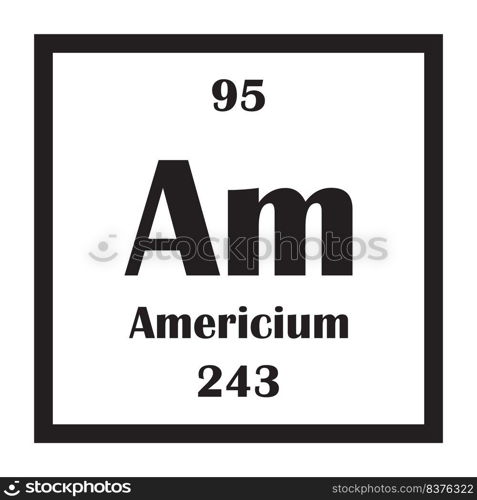Americium chemical element icon vector illustration design