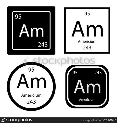 americium icon vector illustration design