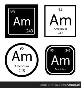 americium icon vector illustration design