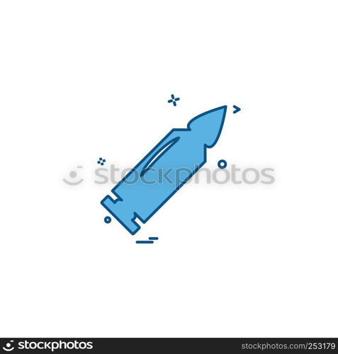 ammo bullet military icon vector design