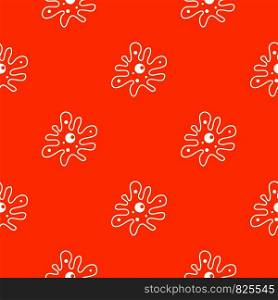 Amoeba pattern repeat seamless in orange color for any design. Vector geometric illustration. Amoeba pattern seamless