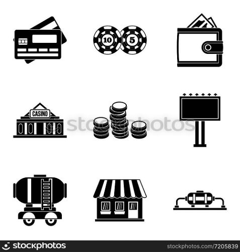 Amount of money icons set. Simple set of 9 amount of money vector icons for web isolated on white background. Amount of money icons set, simple style