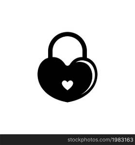 Amour Heart Lock, Love Wedding Padlock. Flat Vector Icon illustration. Simple black symbol on white background. Heart Lock, Love Wedding Padlock sign design template for web and mobile UI element. Amour Heart Lock, Love Wedding Padlock. Flat Vector Icon illustration. Simple black symbol on white background. Heart Lock, Love Wedding Padlock sign design template for web and mobile UI element.