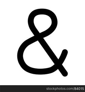 Ampersand black icon .