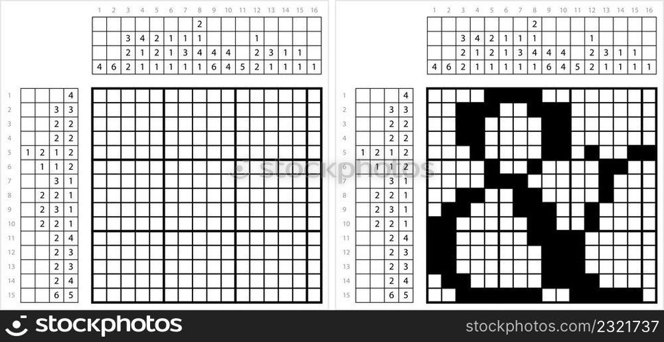 Ampersand Icon Nonogram Pixel Art, &, Alphabet Ampersand Symbol, And ...