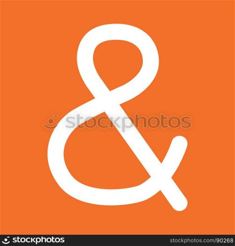 Ampersand white color icon .. Ampersand it is white color icon .