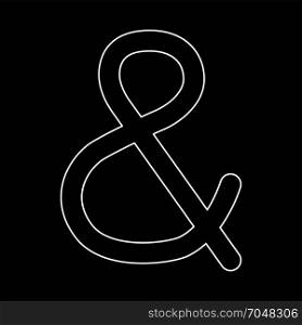 Ampersand white icon .