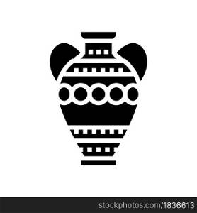 amphora ancient rome glyph icon vector. amphora ancient rome sign. isolated contour symbol black illustration. amphora ancient rome glyph icon vector illustration