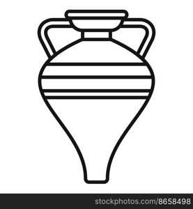 Amphora bottle icon outline vector. Vase pot. Old pottery. Amphora bottle icon outline vector. Vase pot