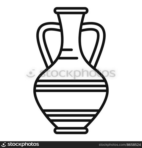 Amphora jar icon outline vector. Vase pot. Rome jug. Amphora jar icon outline vector. Vase pot