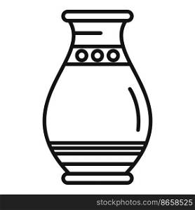 Amphora pot icon outline vector. Greek ancient. Old vessel. Amphora pot icon outline vector. Greek ancient