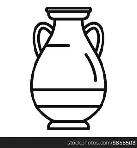 Amphora shape icon outline vector. Ancient vase. Jar pot. Amphora shape icon outline vector. Ancient vase