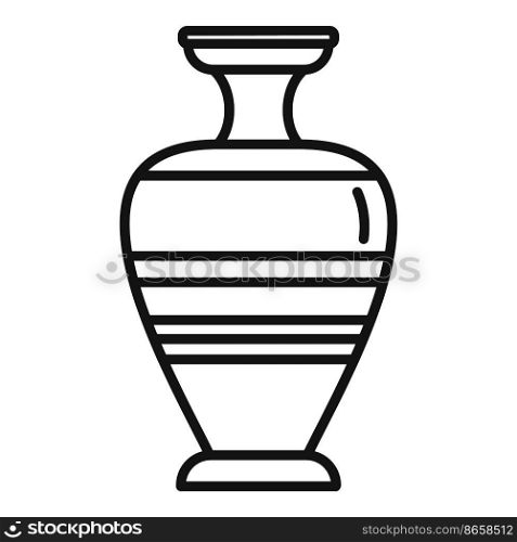 Amphora urn icon outline vector. Vase pot. Old pottery. Amphora urn icon outline vector. Vase pot