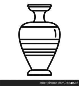 Amphora urn icon outline vector. Vase pot. Old pottery. Amphora urn icon outline vector. Vase pot