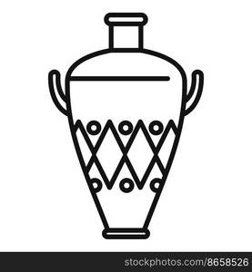 Amphora vase icon outline vector. Old pottery. Water glass. Amphora vase icon outline vector. Old pottery