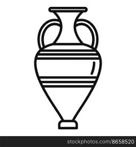 Amphora vessel icon outline vector. Ancient vase. Wine old. Amphora vessel icon outline vector. Ancient vase
