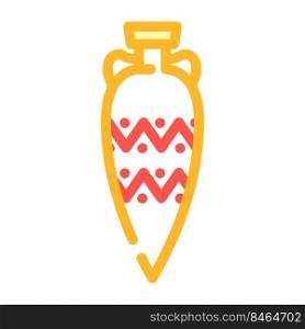 amphora with elegant design color icon vector. amphora with elegant design sign. isolated symbol illustration. amphora with elegant design color icon vector illustration