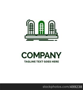 amplifier, analog, lamp, sound, tube Flat Business Logo template. Creative Green Brand Name Design.