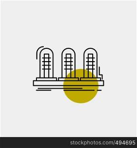 amplifier, analog, lamp, sound, tube Line Icon. Vector EPS10 Abstract Template background