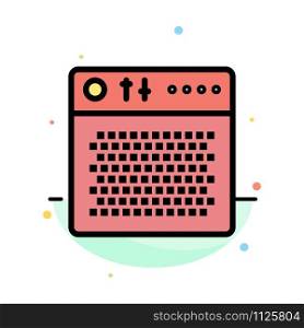 Amplifier, Audio, Device, Multimedia, Portable Abstract Flat Color Icon Template
