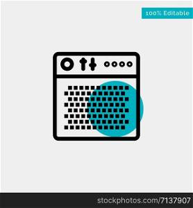 Amplifier, Audio, Device, Multimedia, Portable turquoise highlight circle point Vector icon