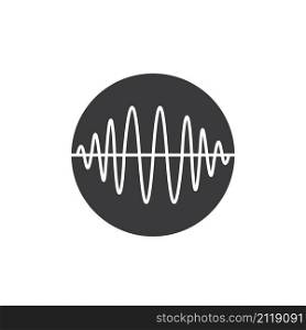 amplitude wave sign vector icon design template