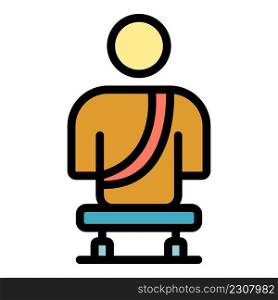 Amputated hands and legs icon. Outline amputated hands and legs vector icon color flat isolated. Amputated hands and legs icon color outline vector
