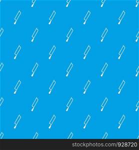 Amputation and surgical saw pattern repeat seamless in blue color for any design. Vector geometric illustration. Amputation and surgical saw pattern seamless blue