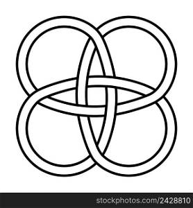 amulet Celtic knot vector Celtic knot of intertwined lines symbol of longevity and health