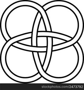 Amulet health celtic knot intertwined lines