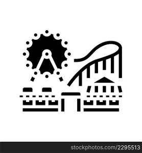 amusement park glyph icon vector. amusement park sign. isolated contour symbol black illustration. amusement park glyph icon vector illustration