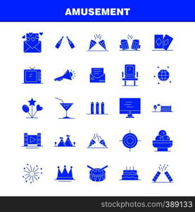 Amusement Solid Glyph Icon for Web, Print and Mobile UX/UI Kit. Such as: Monitor, Screen, Play, Media, Amusement Park, Confetti, Confetti Pictogram Pack. - Vector