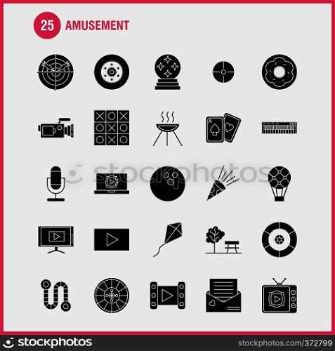 Amusement Solid Glyph Icons Set For Infographics, Mobile UX/UI Kit And Print Design. Include: Heart Balloon, Balloon, Heart, Love, Balloons, Decoration, Celebrations, Eps 10 - Vector