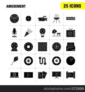 Amusement Solid Glyph Icons Set For Infographics, Mobile UX/UI Kit And Print Design. Include: Heart Balloon, Balloon, Heart, Love, Balloons, Decoration, Celebrations, Eps 10 - Vector